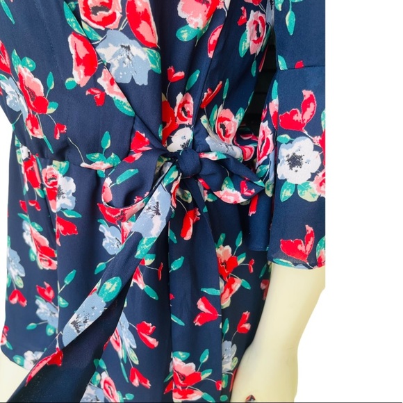Carolina Belle Montreal Floral Wrap Front Romper - Picture 4 of 7